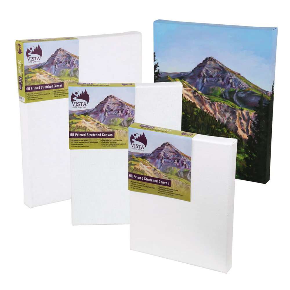 Vista Jute Oil-Primed Stretched Canvas 1-1/2" Deep