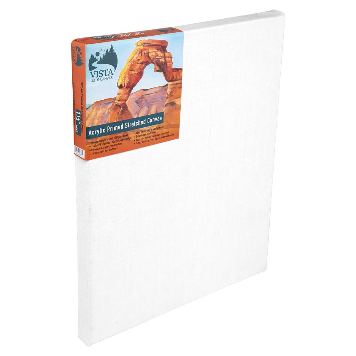 Vista Acrylic Primed Jute 1-1/2 inch Deep 10x20 Canvas - (92695)