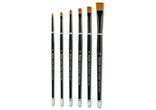 Beste Golden Taklon Short Handle Super Shader Brush 6 Set - (72442)