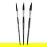 Black Knight Synthetic Short Handle Sword Liner Brush 3 Set - (90123) Black Knight Synthetic Short Handle Sword Liner Brush 3 Set - (90123)