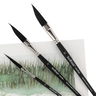 Black Knight Synthetic Short Handle Sword Liner Brush 3 Set - (90123) Black Knight Synthetic Short Handle Sword Liner Brush 3 Set - (90123)
