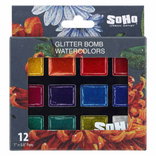 SoHo Watercolor Pan Glitter Bomb Set of 12 - (92485)