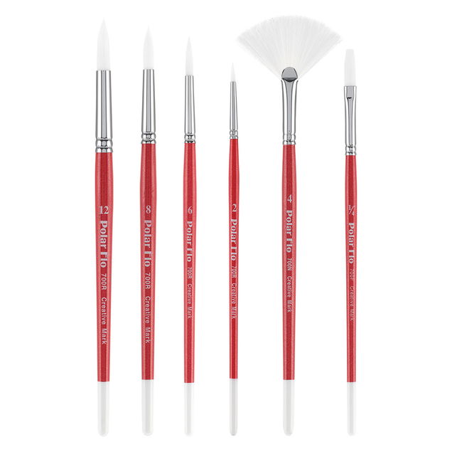 Creative Mark Polar-Flo 700M Mixed Brush Set of 6 - (91431) Creative Mark Polar-Flo 700M Mixed Brush Set of 6 - (91431)