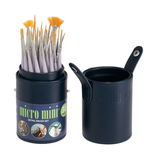 Micro Tini Detail Brush Deluxe Set of 30 With Vegan Leather Case