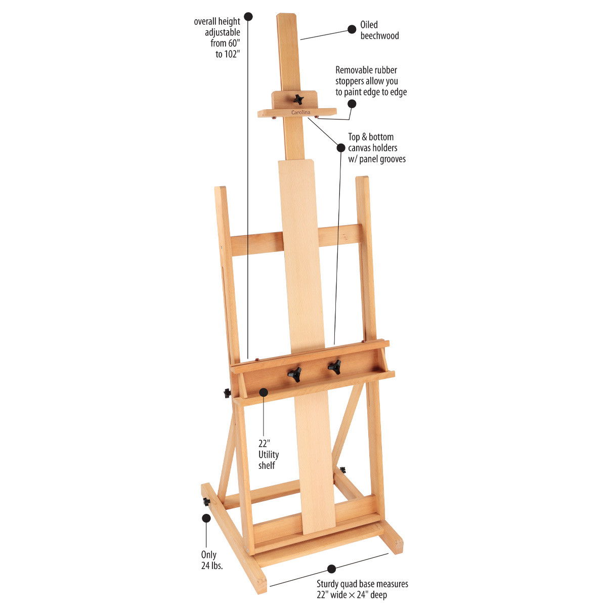 Carolina H-Frame Studio Easel