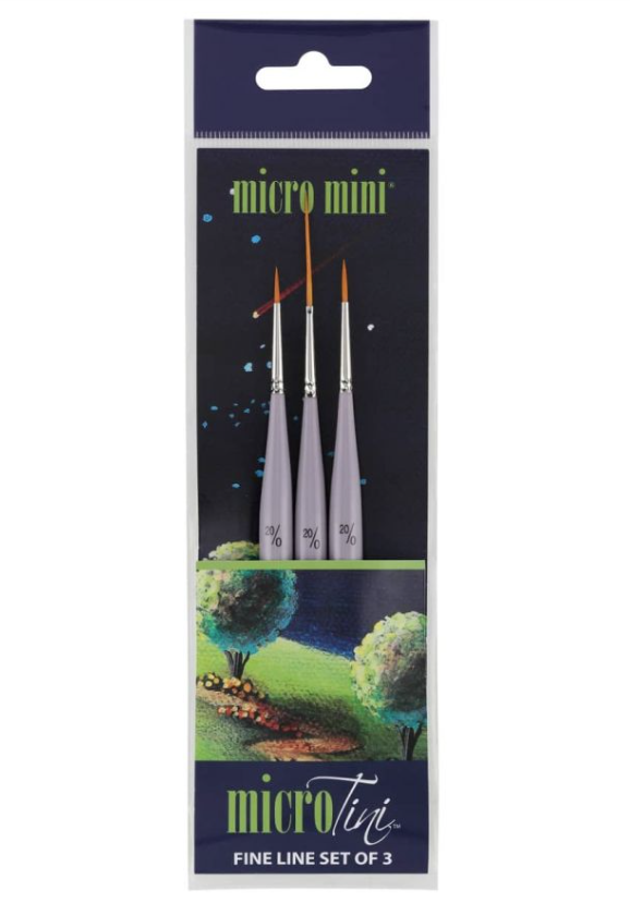 Micro Tini Detail Brush Fine Line Brush Set of 3