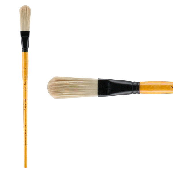 Mimik Hog Synthetic Bristle Brush Extra-Long Filbert Size 7 - (88982)