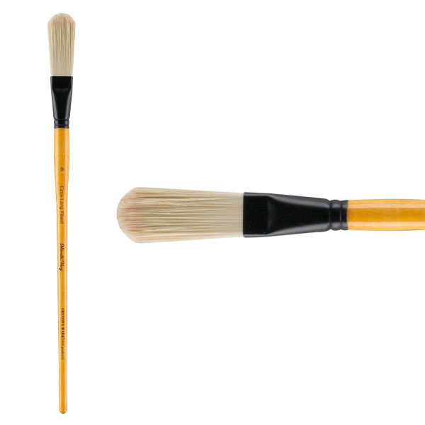 Mimik Hog Synthetic Bristle Brush Extra-Long Filbert Size 9 - (88983)