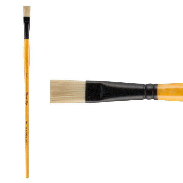 Mimik Hog Synthetic Bristle Brush Flat Size 10 - (88964)