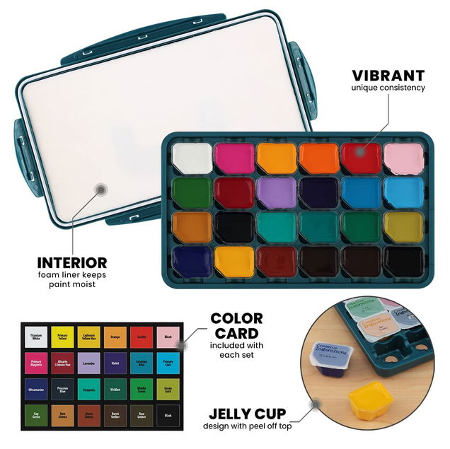 Creative Inspirations Jelly Gouache (24) Set of 30mL Colors Creative Inspirations Jelly Gouache (24) Set of 30mL Colors