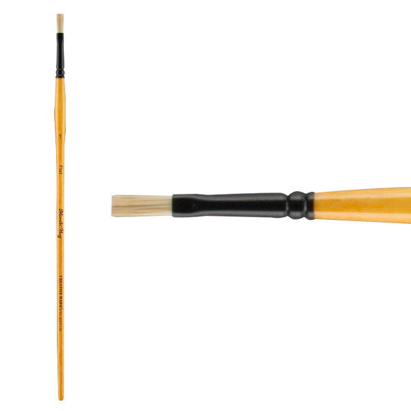 Mimik Hog Synthetic Bristle Brush Flat Size 1 - (88956)