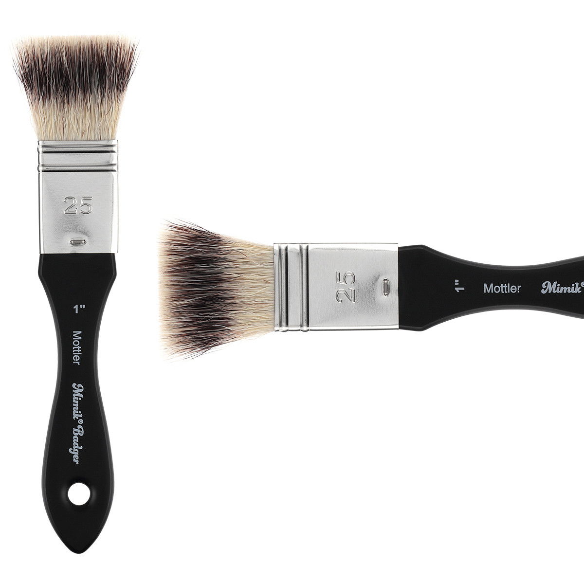 Mimik Synthetic Badger Hair Soft Glazing Mottler Brush 1 in. - (91517)