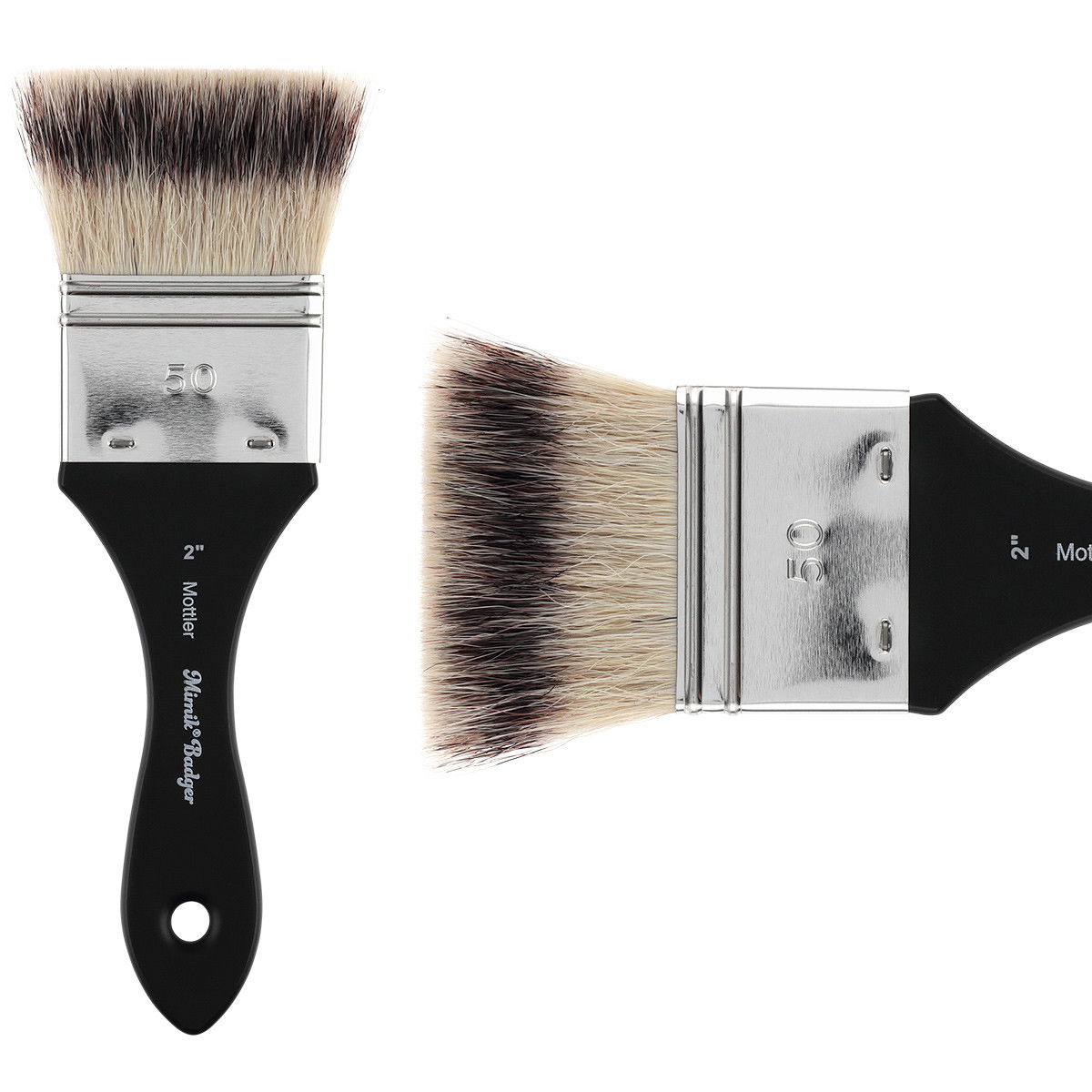 Mimik Synthetic Badger Hair Soft Glazing Mottler Brush 2 in. - (91518)