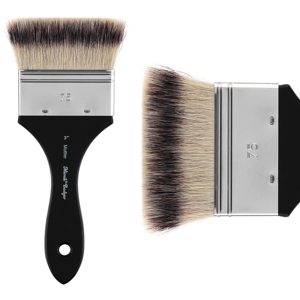 Mimik Synthetic Badger Hair Soft Glazing Mottler Brush 3 in. - (91519)