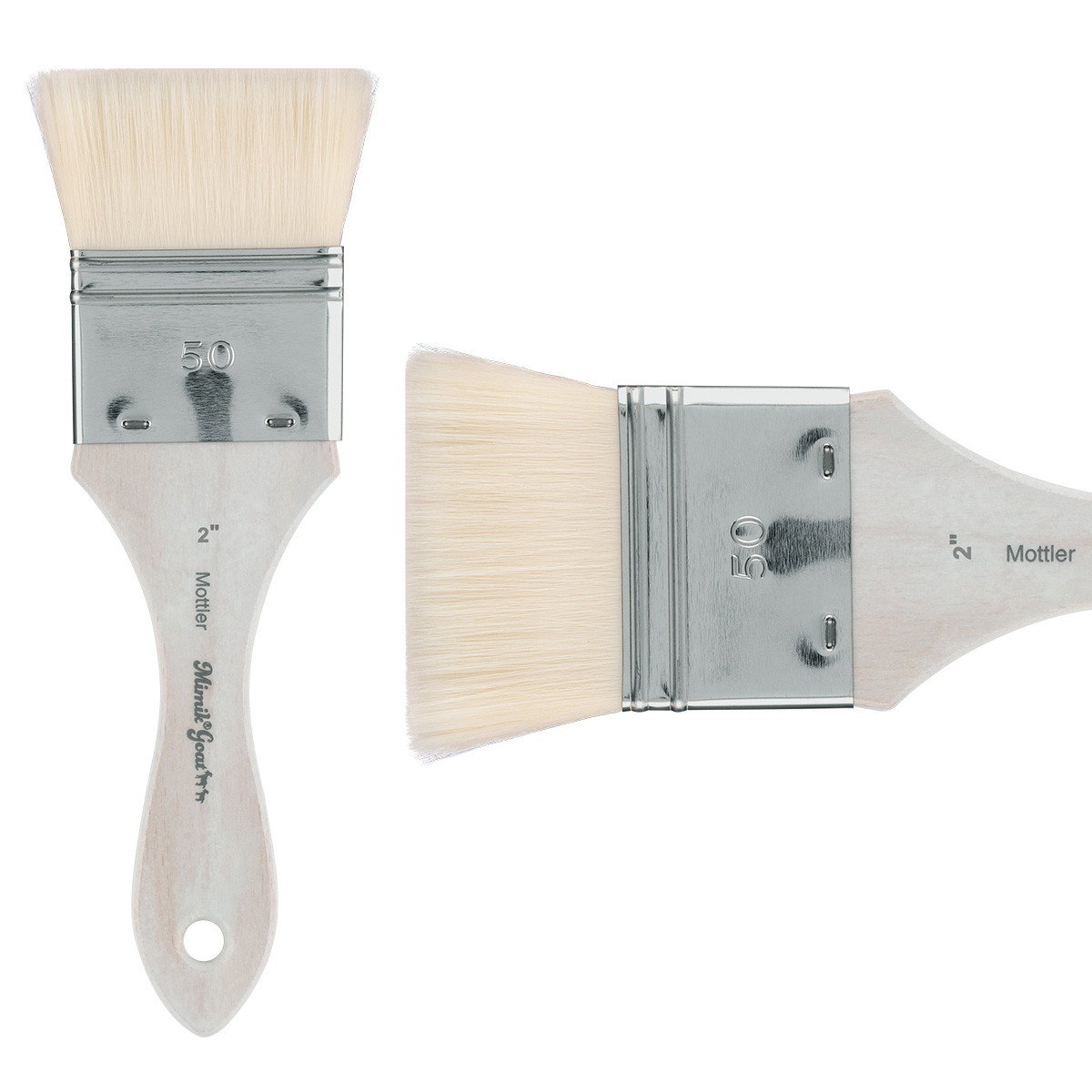 Mimik Synthetic Goat Hair Short Handle Mottler Brush 2 in. - (91512)