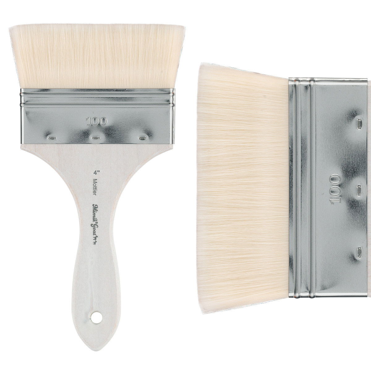 Mimik Synthetic Goat Hair Short Handle Mottler Brush 4 in. - (91515)