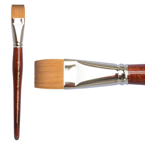 Mimik Synthetic Kolinsky Short Handle Brush Flat Size 24 - (88664)