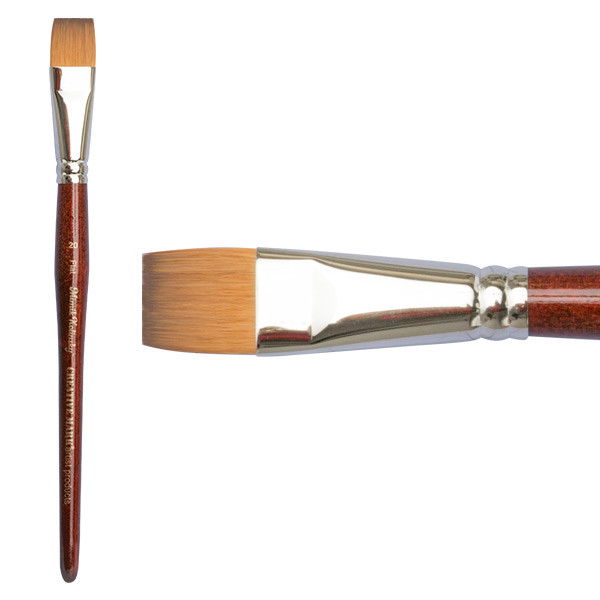 Mimik Synthetic Kolinsky Short Handle Brush Flat Size 20 - (88662)