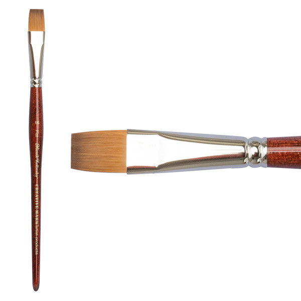 Mimik Synthetic Kolinsky Short Handle Brush Flat Size 16 - (88660)