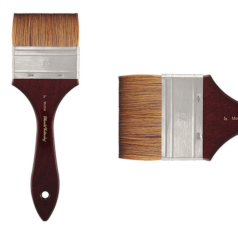Mimik Synthetic Kolinsky Short Handle Watercolor Mottler Brush 3" - (90159)