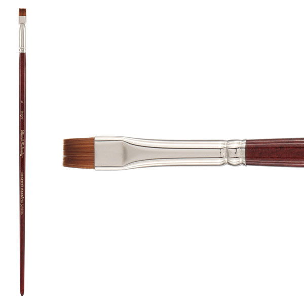 Mimik Synthetic Kolinsky Long Handle Bright Brush Size 8 - (89661)