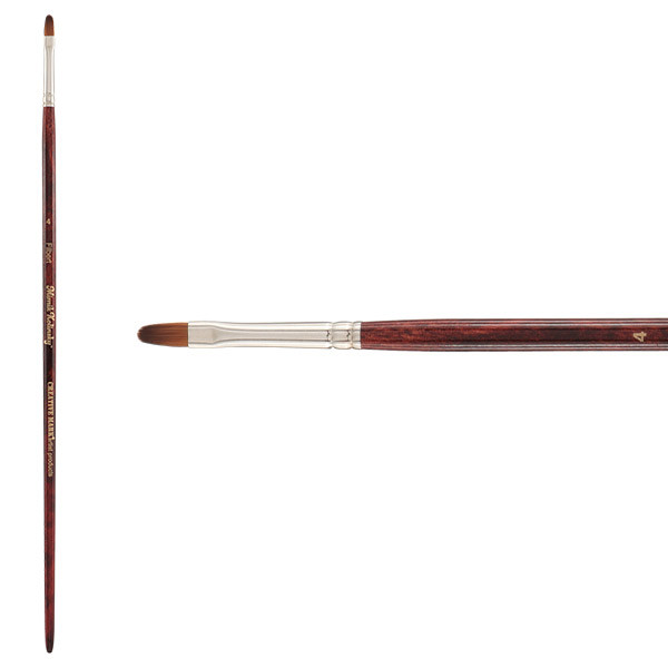 Mimik Synthetic Kolinsky Long Handle Filbert Brush Size 4 - (89635)