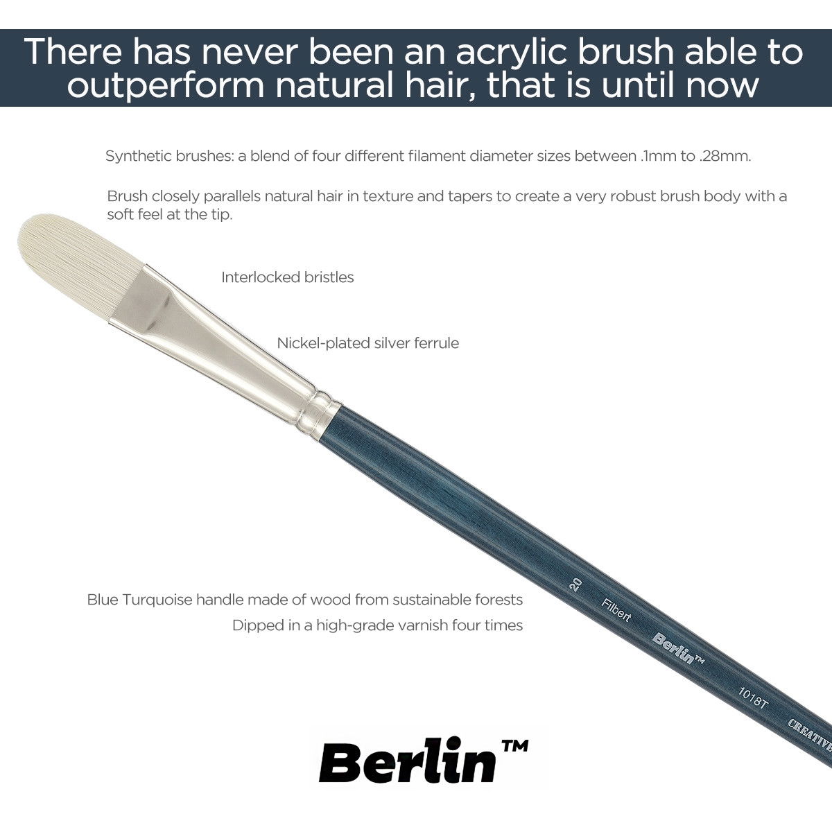 Berlin Synthetic Long Handle Brushes