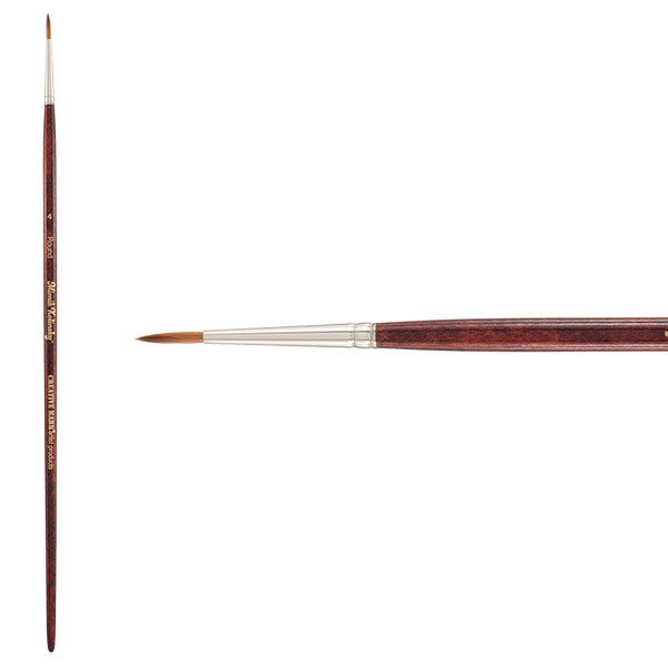 Mimik Synthetic Kolinsky Long Handle Round Brush Size 4 - (89624)
