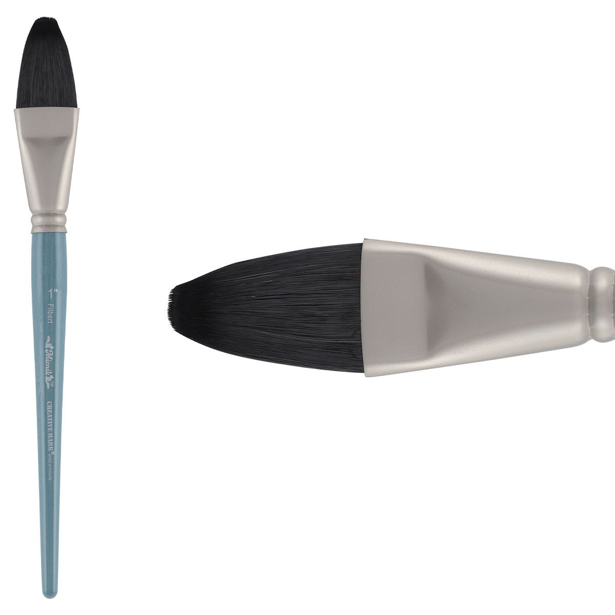 Mimik Synthetic Squirrel Short Handle Filbert Brush 1 in. - (87252)