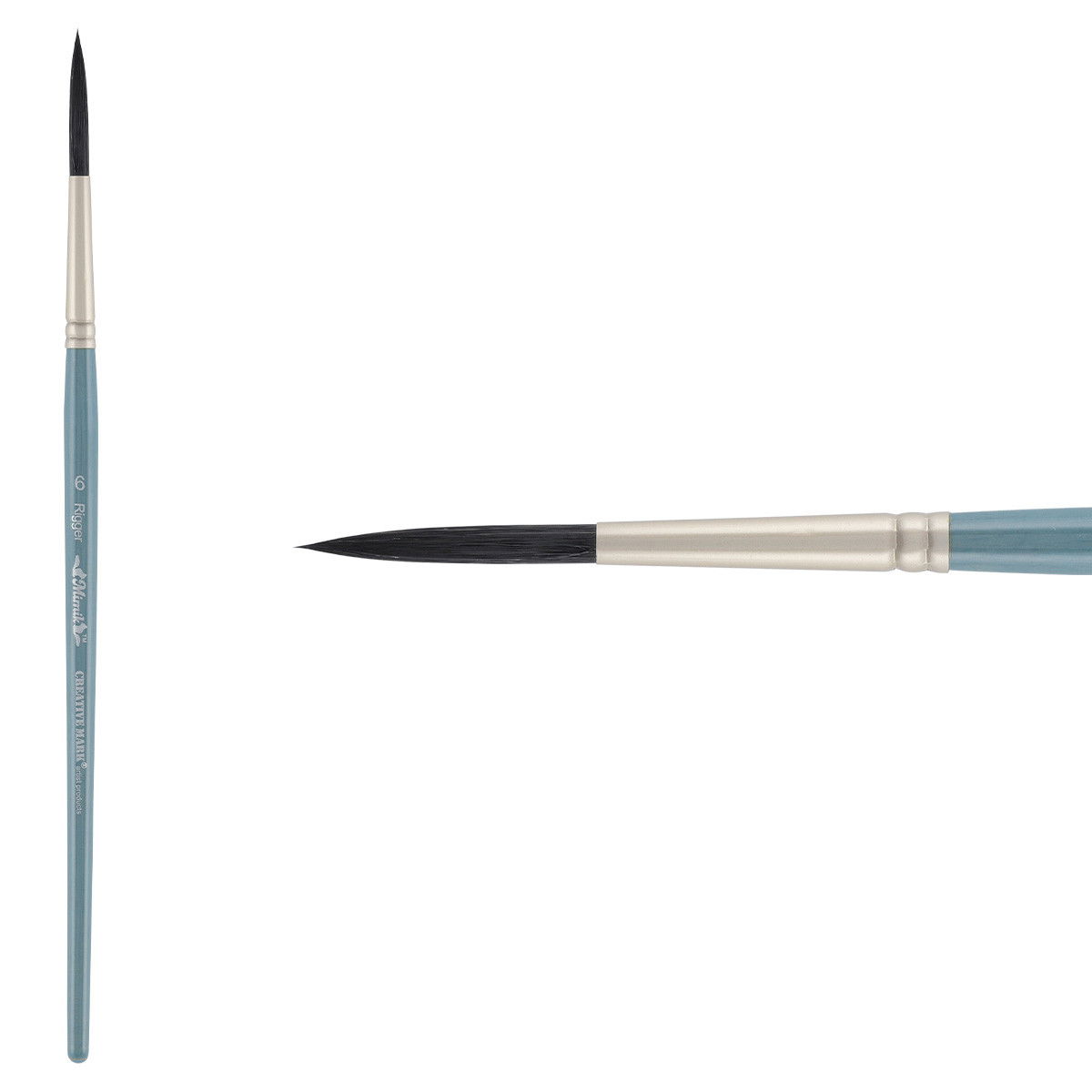 Mimik Synthetic Squirrel Short Handle Rigger Brush Size 6 - (87256)