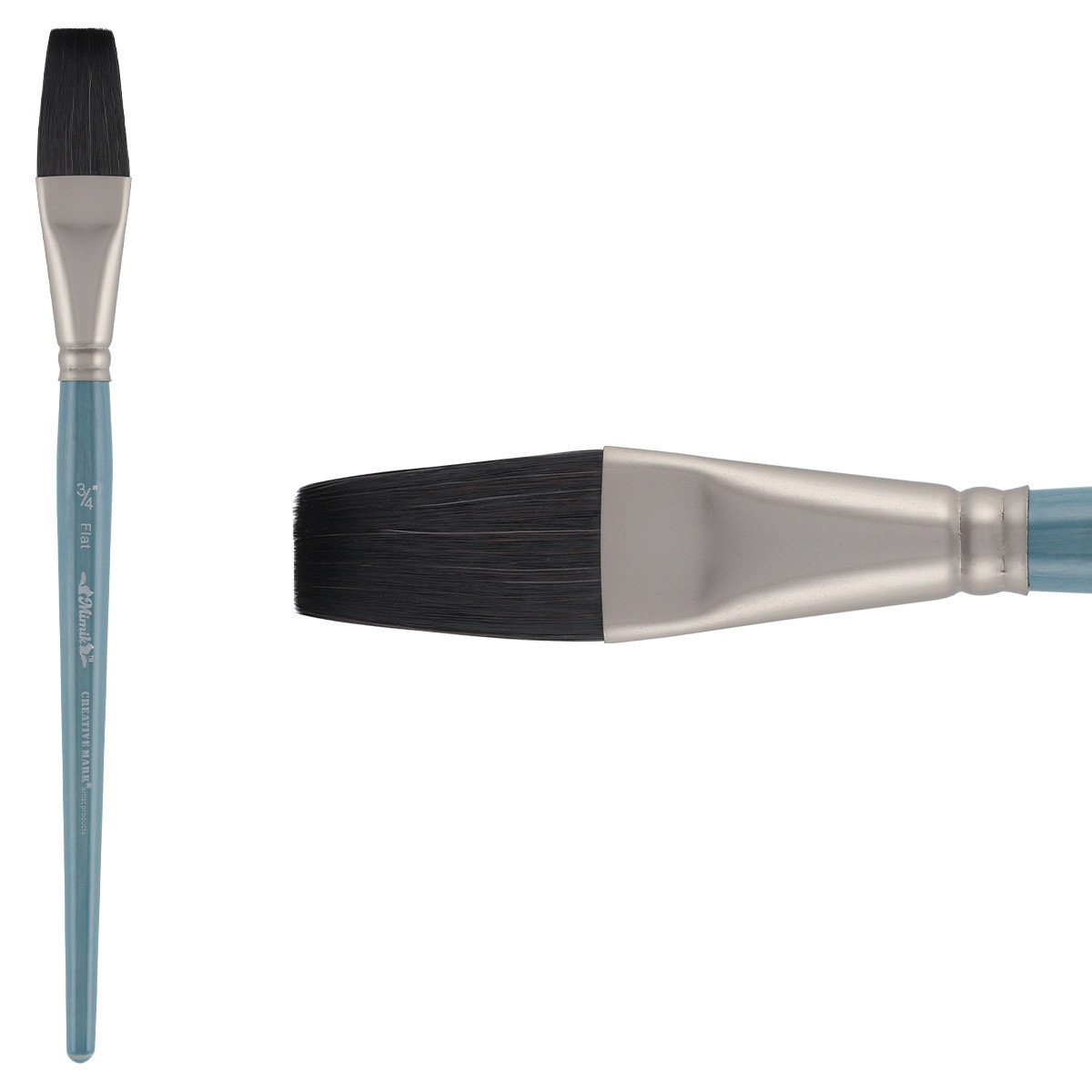 Mimik Synthetic Squirrel Short Handle Flat Wash Brush 3/4 in. - (87245)