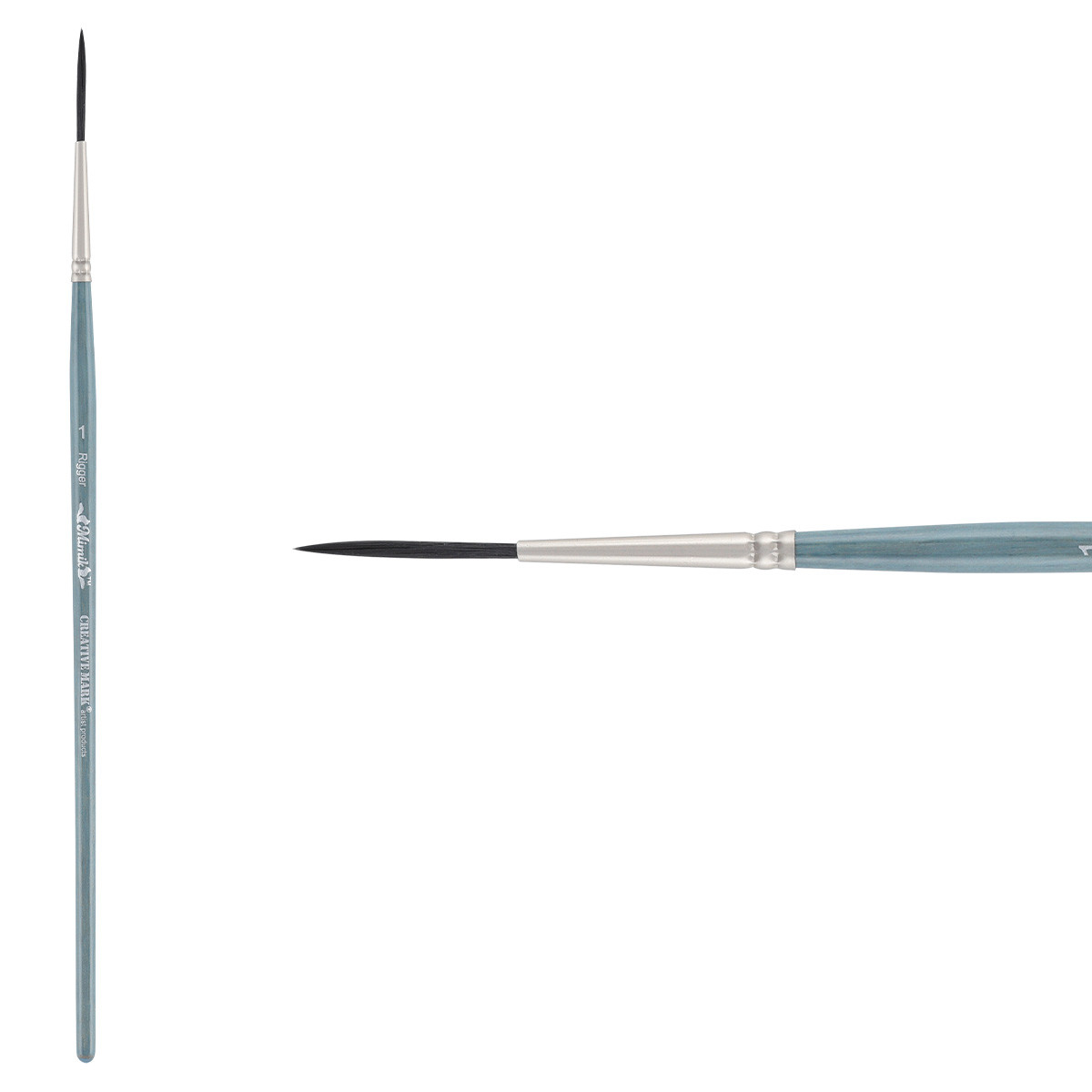 Mimik Synthetic Squirrel Short Handle Rigger Brush Size 1 - (87253)