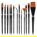 Beste Golden Taklon Short Handle Brushes Beste Golden Taklon Short Handle Brushes