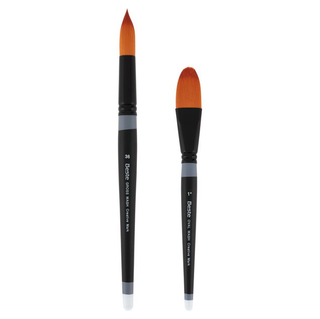 Beste Golden Taklon Short Handle Brushes Beste Golden Taklon Short Handle Brushes