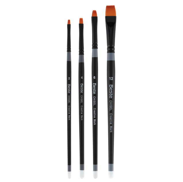 Beste Golden Taklon Short Handle Brushes Beste Golden Taklon Short Handle Brushes