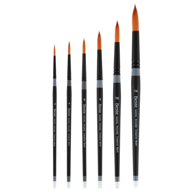 Beste Golden Taklon Short Handle Brushes Beste Golden Taklon Short Handle Brushes