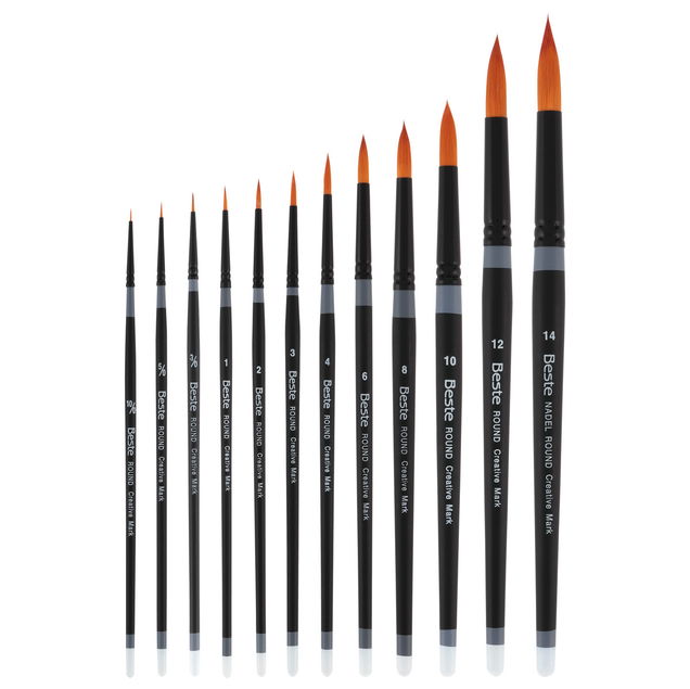 Beste Golden Taklon Short Handle Brushes Beste Golden Taklon Short Handle Brushes