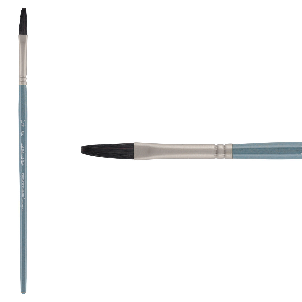 Mimik Synthetic Squirrel Short Handle Flat Wash Brush 1/4 in. - (87243)