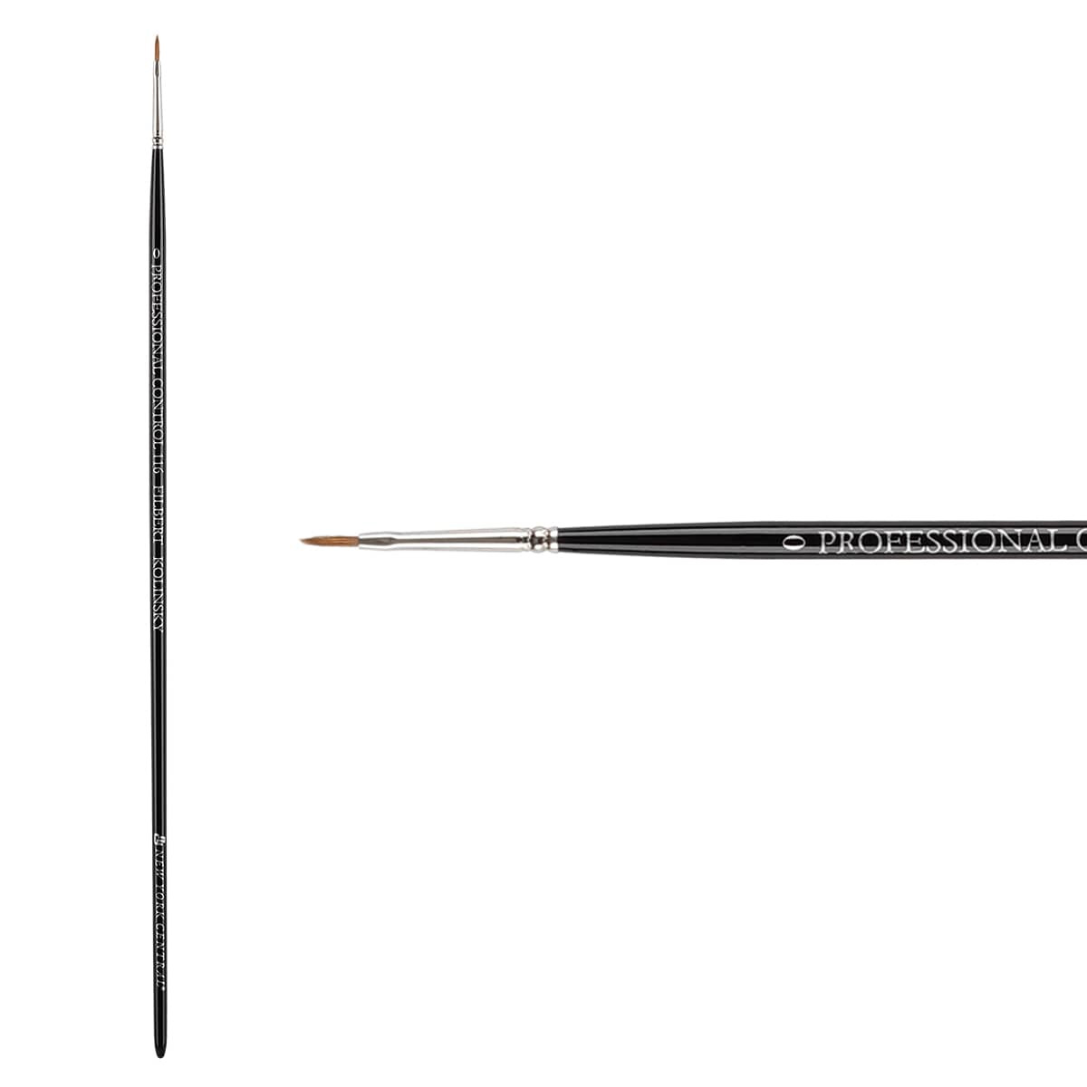 New York Central Control Kolinsky Series 116 Almond Filbert Brush Size 0 - (89251)