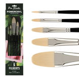 Pro Stroke Powercryl Synthetic Brush Value Set of 5 Filberts Pro Stroke Powercryl Synthetic Brush Value Set of 5 Filberts