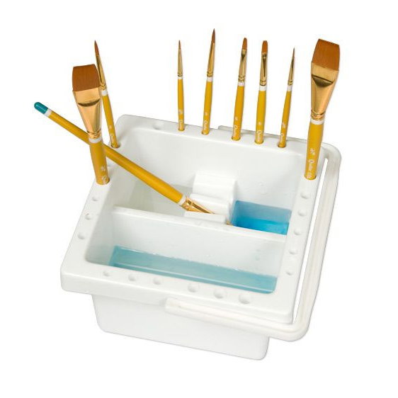Creative Mark Brush Basin With Lid - (30188) Creative Mark Brush Basin With Lid - (30188)