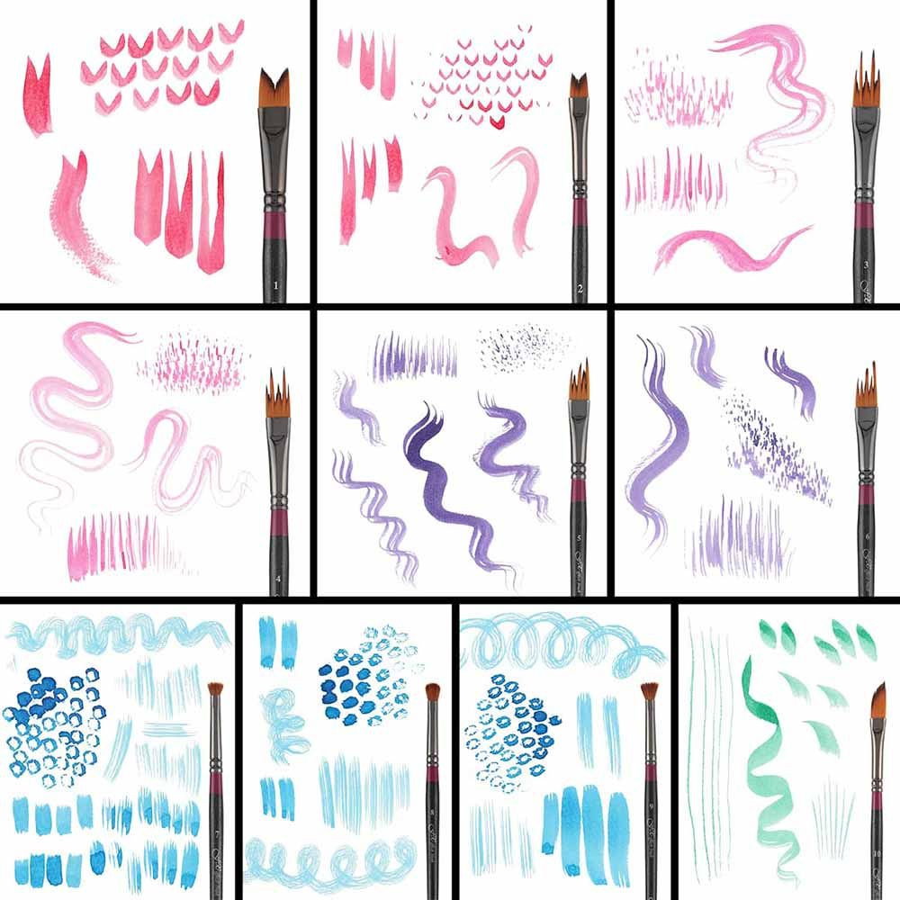 FX Effects Short Handled Brushes 10 Set