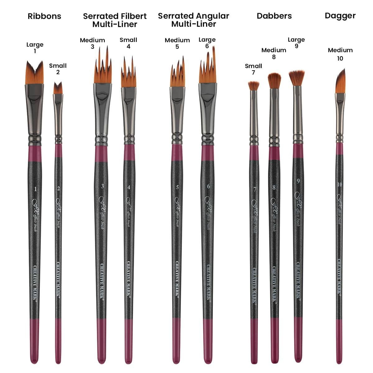 FX Effects Short Handled Brushes 10 Set