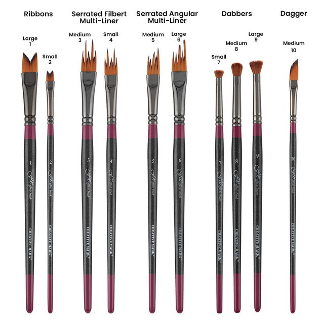 FX Effects Short Handled Brushes 10 Set FX Effects Short Handled Brushes 10 Set