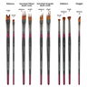 FX Effects Short Handled Brushes 10 Set FX Effects Short Handled Brushes 10 Set