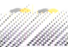 Creative Mark Micro Mini Golden Taklon Detail Brushes 12 Set