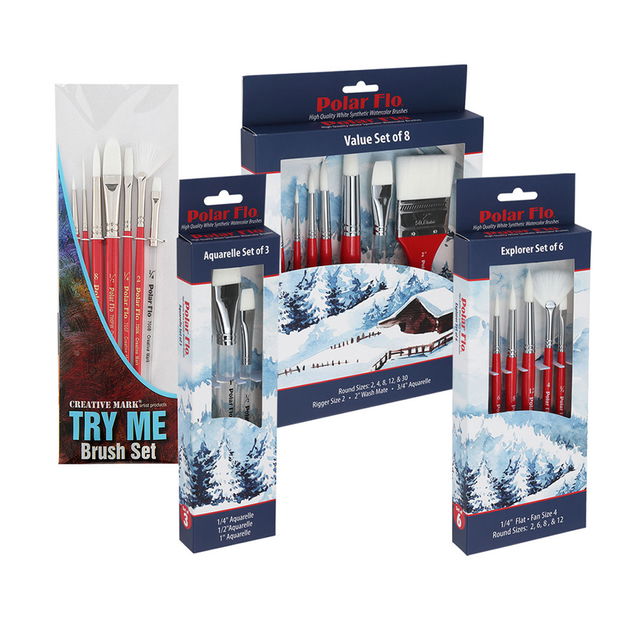 Creative Mark Polar-Flo Short Handle Brush Sets Creative Mark Polar-Flo Short Handle Brush Sets