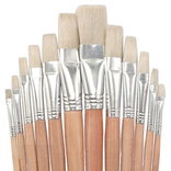 Creative Mark Value Line Flat Bristle Brushes 12 Set - (53892)