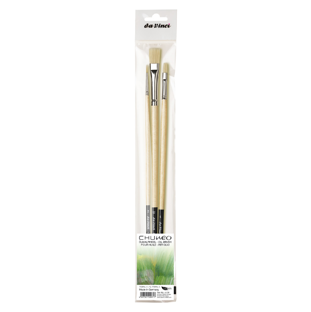 Da Vinci Chuneo Series 7129 & Series 7729 Synthetic Hog Bristle 4 Brush Set