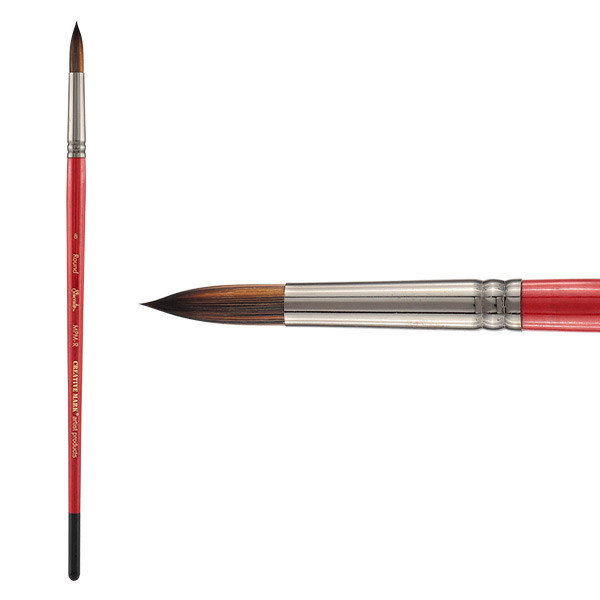 Staccato Series MPM-R Long Handle Brush Size 8 Round - (89748)
